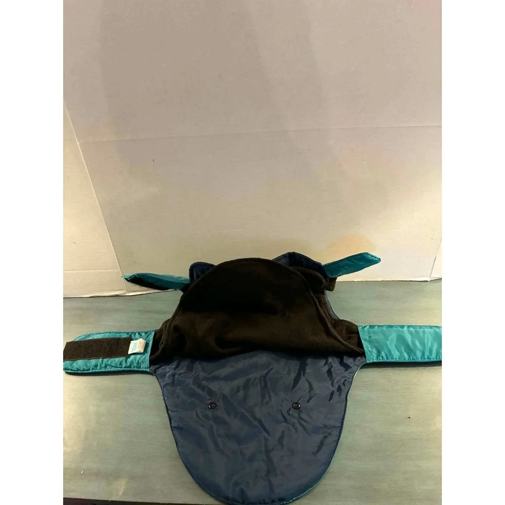 Play On 3 in 1 Jacket Pet Large‎ Teal Excellent Fleece Lined Reflective Coat
